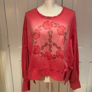 Boutique Rose Graphic Sweatshirt. Size L. NWOT